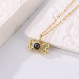 Personalized Dog Cute Puppy Bone Projection Necklace