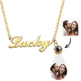 Personalized Signature Lucky Name Projection Charm - gift for who lost a loved one