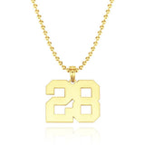 Your Number - Personalized Basketball Number Pendant Thick Chain
