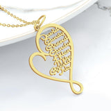 Personalized Family Heart-shaped Name Necklace