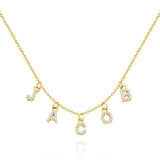 Any Letter - Personalized Diamond Initial Name Necklace