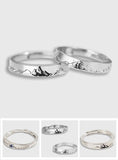 Mountain Ocean Lovers Matching Ringss - Couple Ring