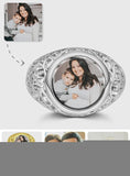 Any Photo - Personalized Round Woman Photo Ring