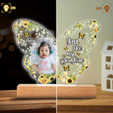 I Love You To The Moon And Back - Personalized Family Shaped Plaque Light Base