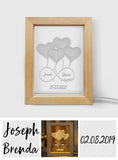 Name Heart Infinity - Personalized Couple Heart Name Lamp