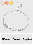 I Love You - Personalized Couple Bracelet with Desired Name