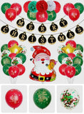 Merry Christmas - Christmas Balloons Set With Banner for Christmas