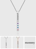 Custom Engraved Birthstone Charm - Personalized Engraved Birthstone Charm