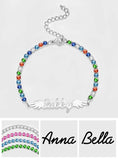 Shine Like A Diamond - Personalized Angel Wings All Diamonds Bracelet