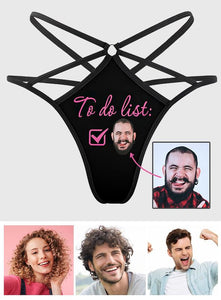 To Do List Custom Face - Personalized Couple Sexy Women's Briefs G-strings