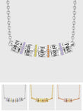 Personalized Diamond Beads Engraved Charm