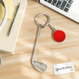 Custom Name Golf Ball Golf Lover NameGolf Ball Keychain - Personalized Golf Keychain