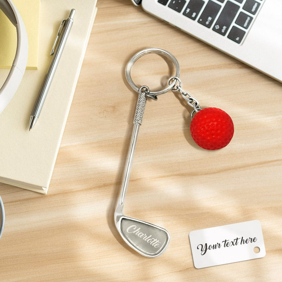 Custom Name Golf Ball Golf Lover NameGolf Ball Keychain - Personalized Golf Keychain