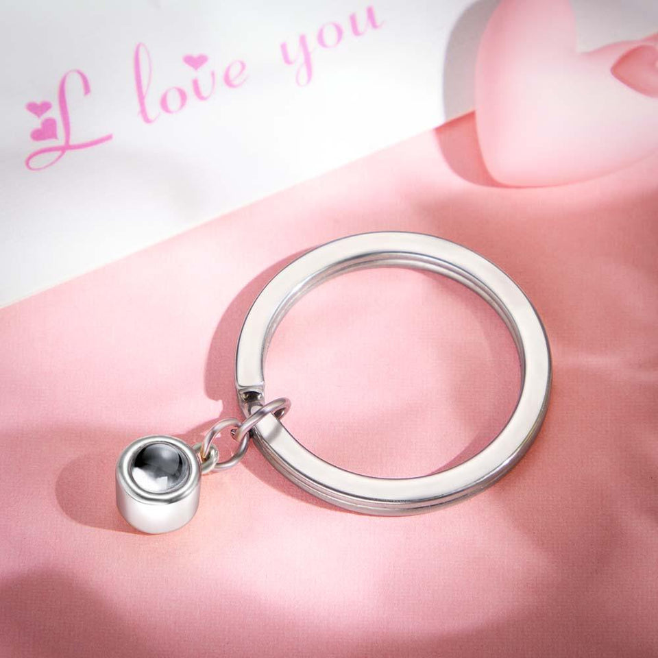 Custom Photo Projection Keyring - gift for anyone, dog lover, cat lover, who lost a loved one - Personalized Projection Keyring
