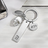 Football Items - Personalized Football Sport Keychain