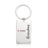 Custom Birthstone For Grandma, Mom - Gift for grandma, mom - Personalized Birthstone Keychain