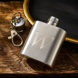 Custom Initial Mini Liquor Flask Mini Liquor Flask Keychain - gift for anyone - Personalized Keychain