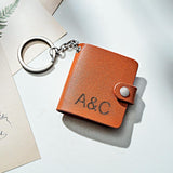 Custom Photo Mini Album Leather Album Leather Photo Keychain - Personalized Keychain