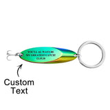 Custom Text Fish Hook Fish Hook Keychain - Fishing gift for boyfriend, girlfriend, wife, husband - Personalized Keychain