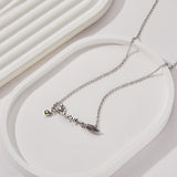 Bloom Cat Name - Personalized Broom Cat Birthstone Name Necklace
