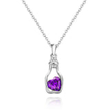 Personalized Drift Bottle With Heart Birthstone