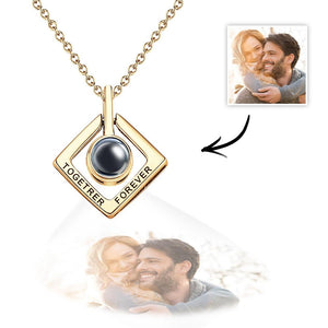 Personalized Couple Together Forever Geometry Photo Projection Charm
