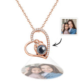 Personalized Heart Diamond Photo Projection Charm