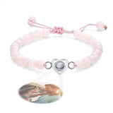 I Love You - Personalized Couple Photo Projection Beads Heart-Shaped Bracelet