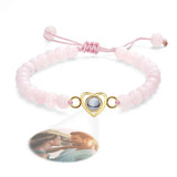 I Love You - Personalized Couple Photo Projection Beads Heart-Shaped Bracelet