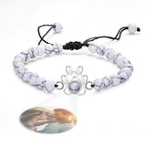 Pet's Paw - Personalized Dog Photo Projection Beads Bracelet With Pet Claw