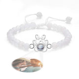 Pet's Paw - Personalized Dog Photo Projection Beads Bracelet With Pet Claw