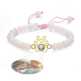 Pet's Paw - Personalized Dog Photo Projection Beads Bracelet With Pet Claw