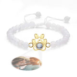 Pet's Paw - Personalized Dog Photo Projection Beads Bracelet With Pet Claw