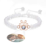 Pet's Paw - Personalized Dog Photo Projection Beads Bracelet With Pet Claw