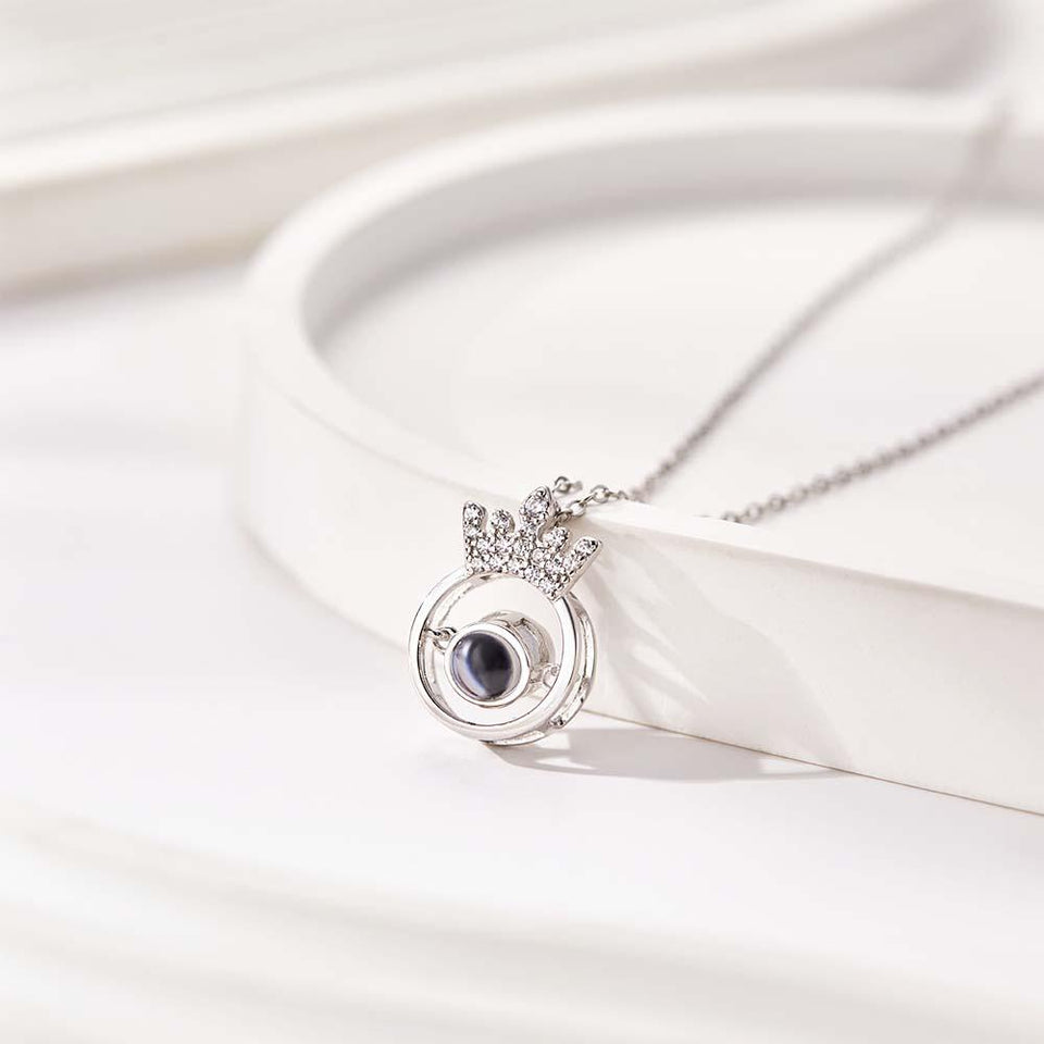 Personalized Crown Photo Projection Charm