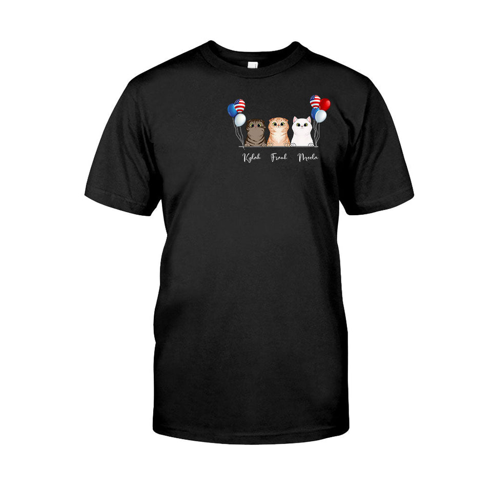 Life Is Better With Cats - Personalized Independence Day T-shirt and Hoodie