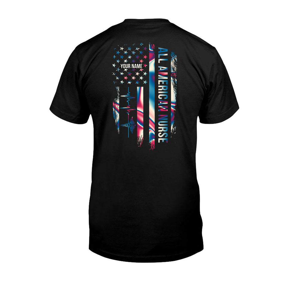 Proud Nurse - Personalized Independence Day T-shirt and Hoodie