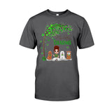 Patrick Day Irish Dogs And Girl - Personalized T-shirt and Hoodie