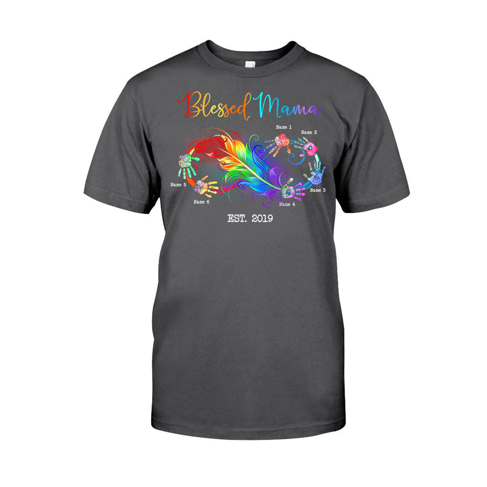 Blessed Mama - Gift for mom, grandma - Personalized T-shirt And Hoodie