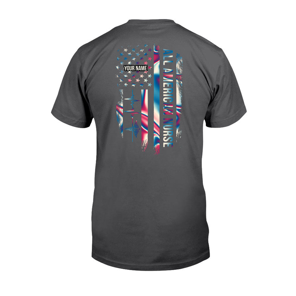 Proud Nurse - Personalized Independence Day T-shirt and Hoodie