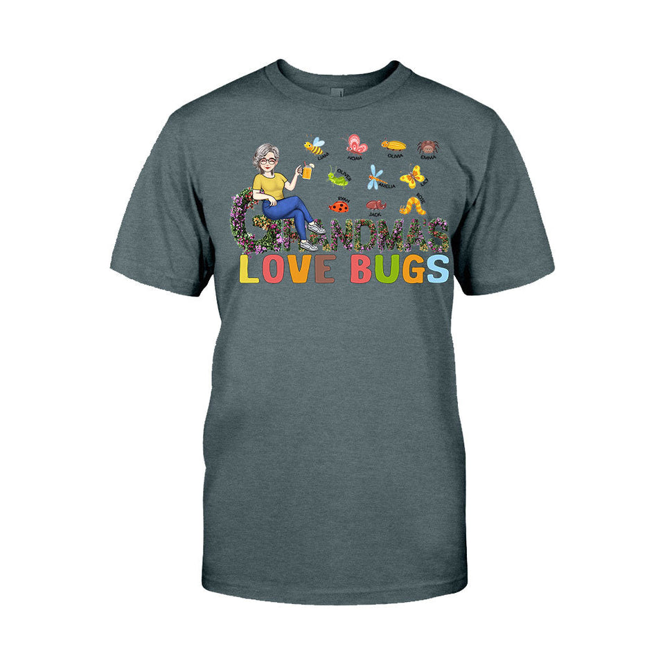Grandma's Love Bugs - Personalized Mother's Day Grandma T-shirt and Hoodie