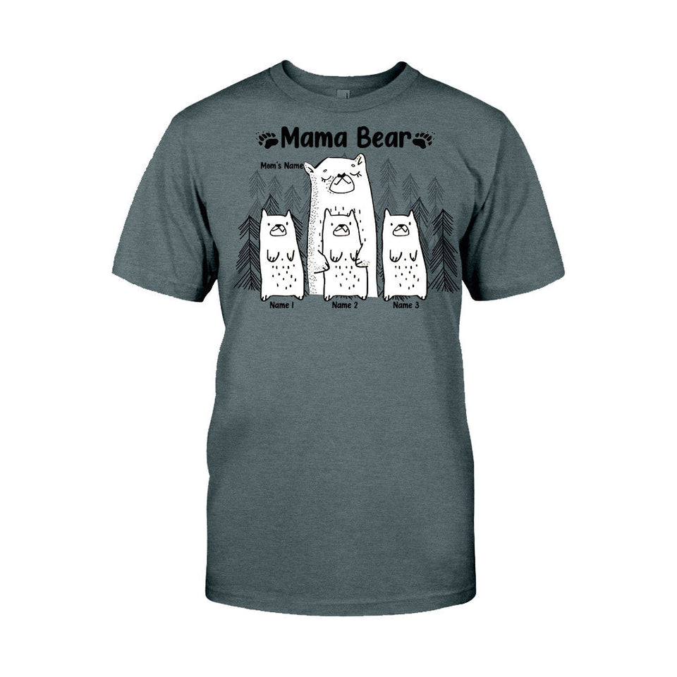 Mama Bear - Personalized Mother's day Mother T-shirt And Hoodie