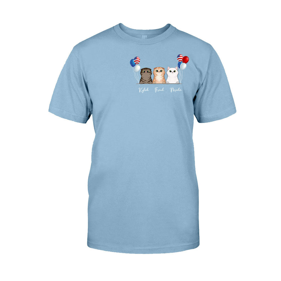 Life Is Better With Cats - Personalized Independence Day T-shirt and Hoodie