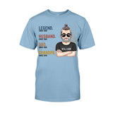Legend Husband Dad Grandpa - Personalized Father T-shirt and Hoodie