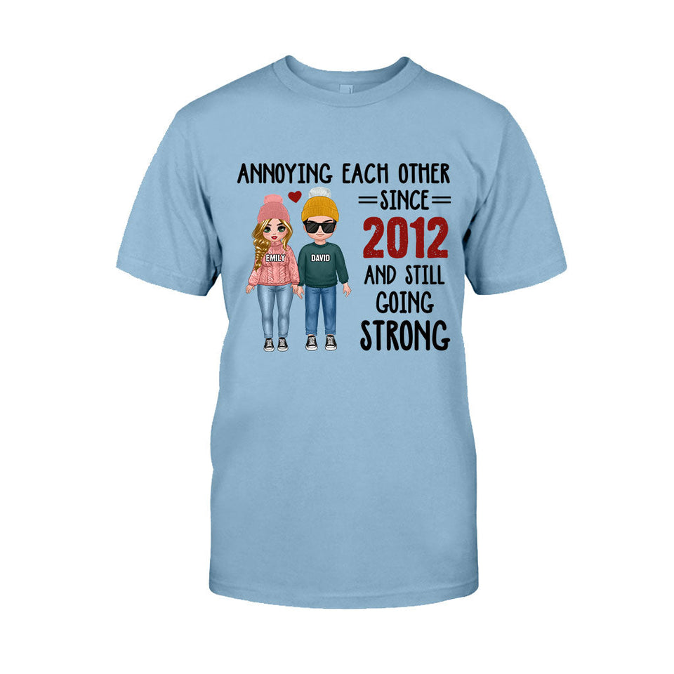 Annoying Each Other - Personalized Couple T-shirt and Hoodie