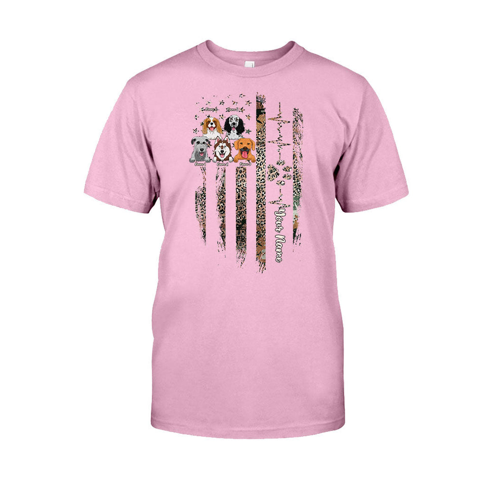 Love My Dogs - Personalized Independence Day Dog T-shirt and Hoodie