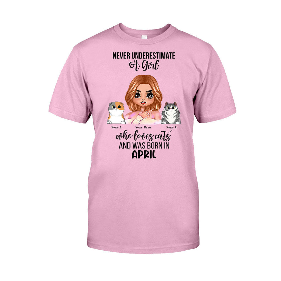 Never Underestimate - Personalized Cat T-shirt and Hoodie