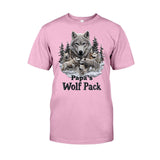 Papa's Wolf Pack - Personalized Father T-shirt And Hoodie