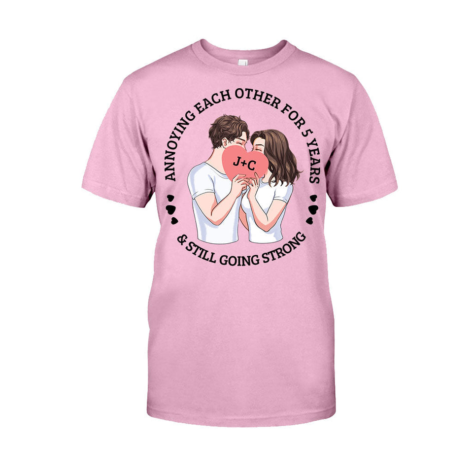 Annoying Each Other For Years And Still Going Strong - Personalized Couple Couple T-shirt and Hoodie