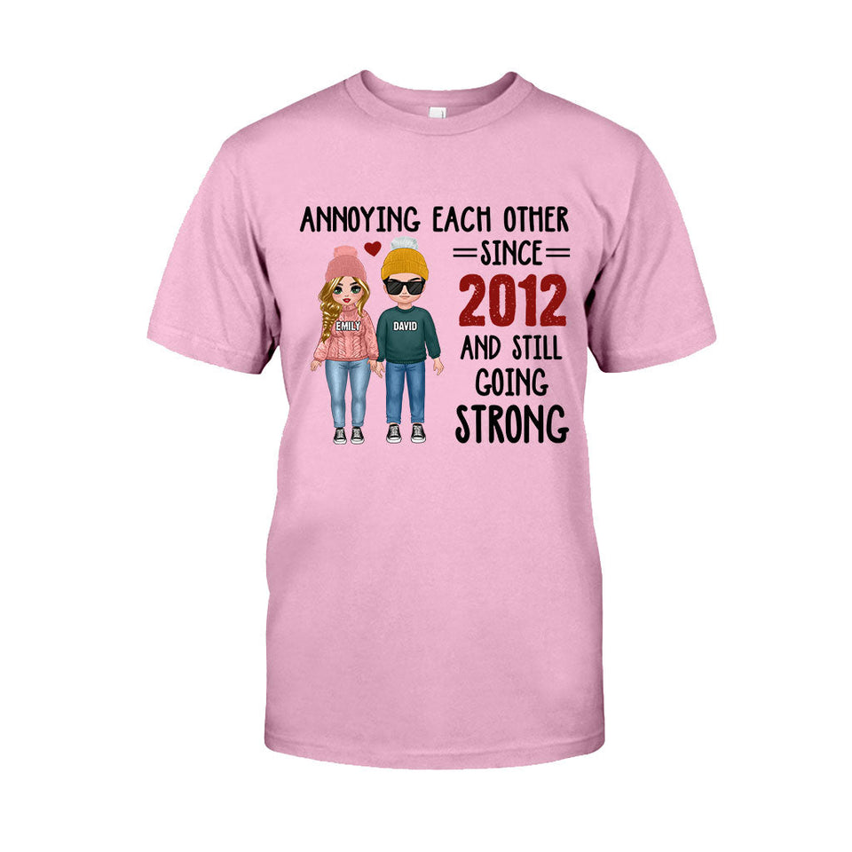 Annoying Each Other - Personalized Couple T-shirt and Hoodie